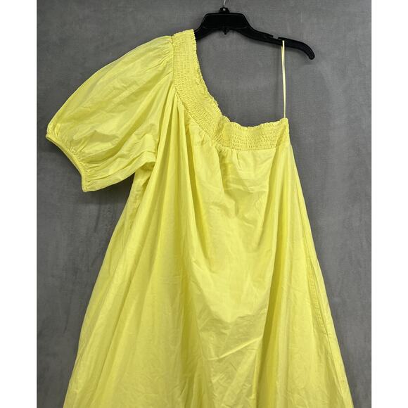 Anthropologie Maeve One Shoulder Yellow Maxi Dress Size Large - Picture 4 of 11